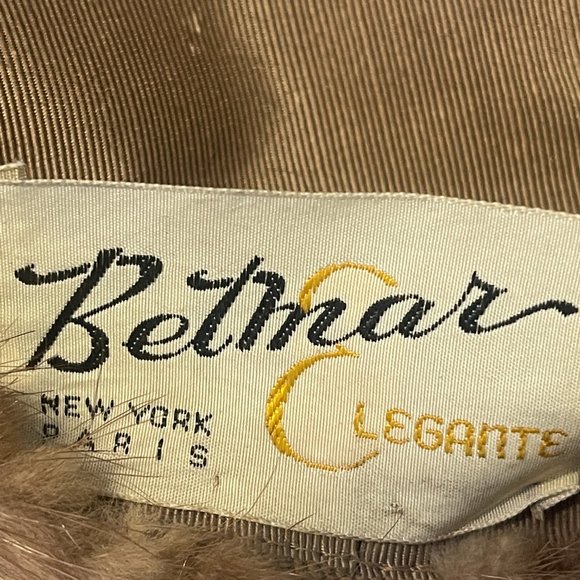Vintage Betmar Elegante Mink Hat Cap New York Paris - Picture 6 of 6